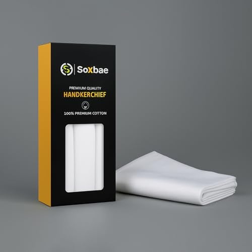 Soxbae Premium Cotton Handkerchiefs for Men | Pack of 3 | White with Stripes | XXL King Size | Soft & Absorbent Hanky | Reusable | Everyday Casual Use | Machine Washable - Image 5