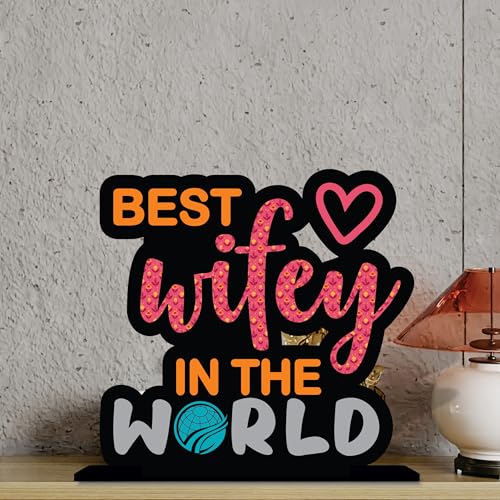 Giftplease Best Wifey in The World Wooden Idols Table Decoration | Gift for Wife | Gift for Valentine's Day (TP-144) - Image 5