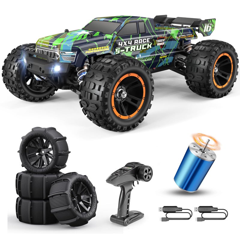 HAIBOXING 16890SA 116 Scale 4WD Brushless RC Truck Max 40 MPH Fast RC Cars All Terrains RC Car with Independent ESC 4X4 OffRoad SemiTruck for Boys and Adults 3S Battery Applicable not Included - Image 3