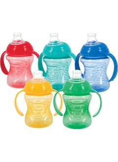Nuby Nuby Two-Handle No-Spill Super Spout Grip N' Sip Cup, 8 Ounce, Colors May Vary  - Image 1