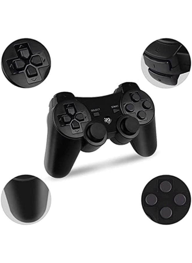 Wireless Game Controller – Compatible with PlayStation 3 – Includes Charging Cable – Black - Image 3