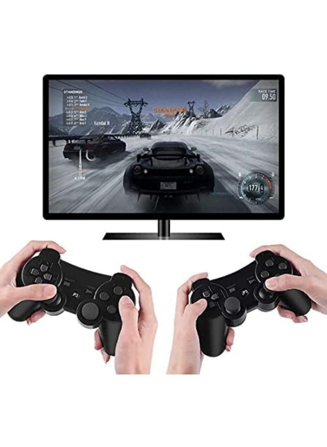 Wireless Game Controller – Compatible with PlayStation 3 – Includes Charging Cable – Black - Image 2