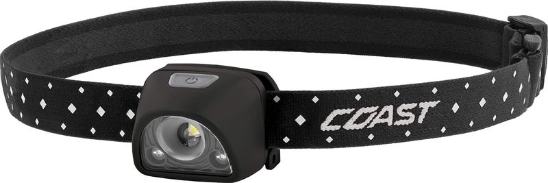 Coast Coast FL1R 435 Lumen Dual Color WhiteRed Rechargeable LED Headlamp Recharging Accessories Included  - Image 1