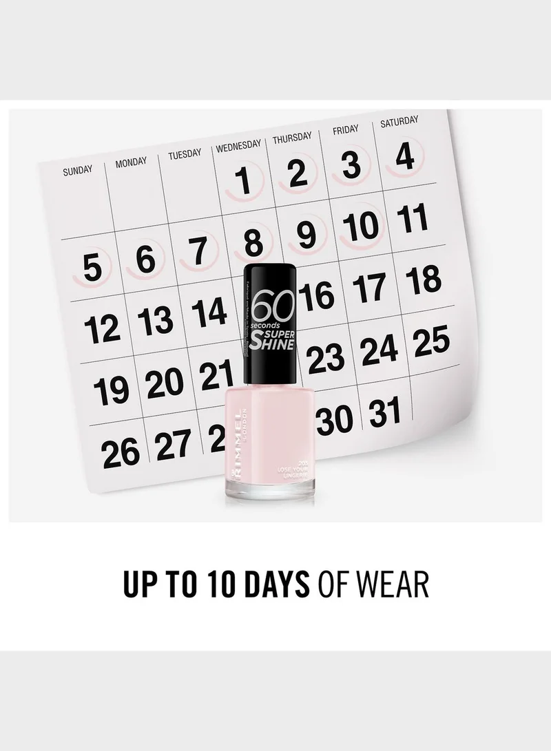 RIMMEL LONDON Rimmel 60 Seconds Super Shine Nail Polish – 203 – Lose Your Lingerie, 8ml