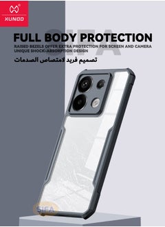 XUNDD Redmi Note 13 Pro 5G / Xiaomi POCO X6 5G Case with Lanyard, SGS Drop Proof Certification Case, Mixed Material Anti-Fall Shockproof Case for Redmi Note 13 Pro 5G / Xiaomi POCO X6 5G, Clear/Black  - Image 4
