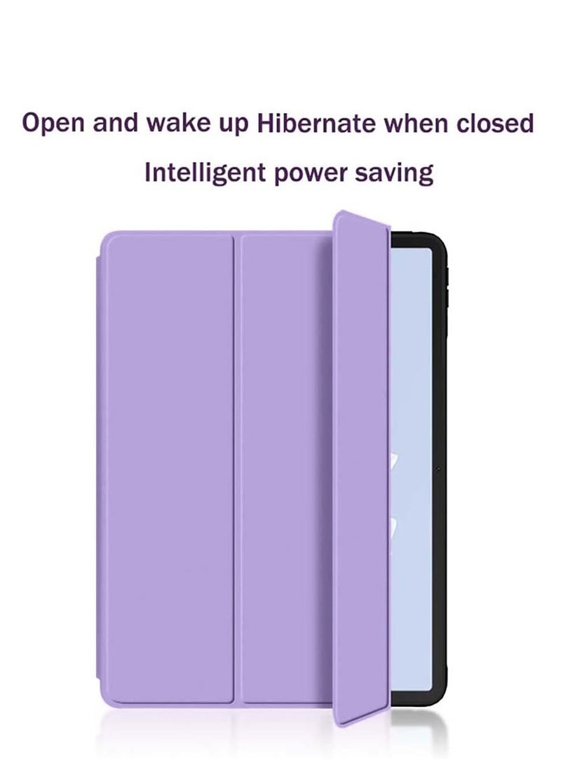 Wtech Honor Pad V9 11.5 2024 (11.5 inches) Smart Flip Auto Awake/Auto Sleep Leather Texture with Pen Holder Case Cover (TCFPSR) - Lavender - Image 4