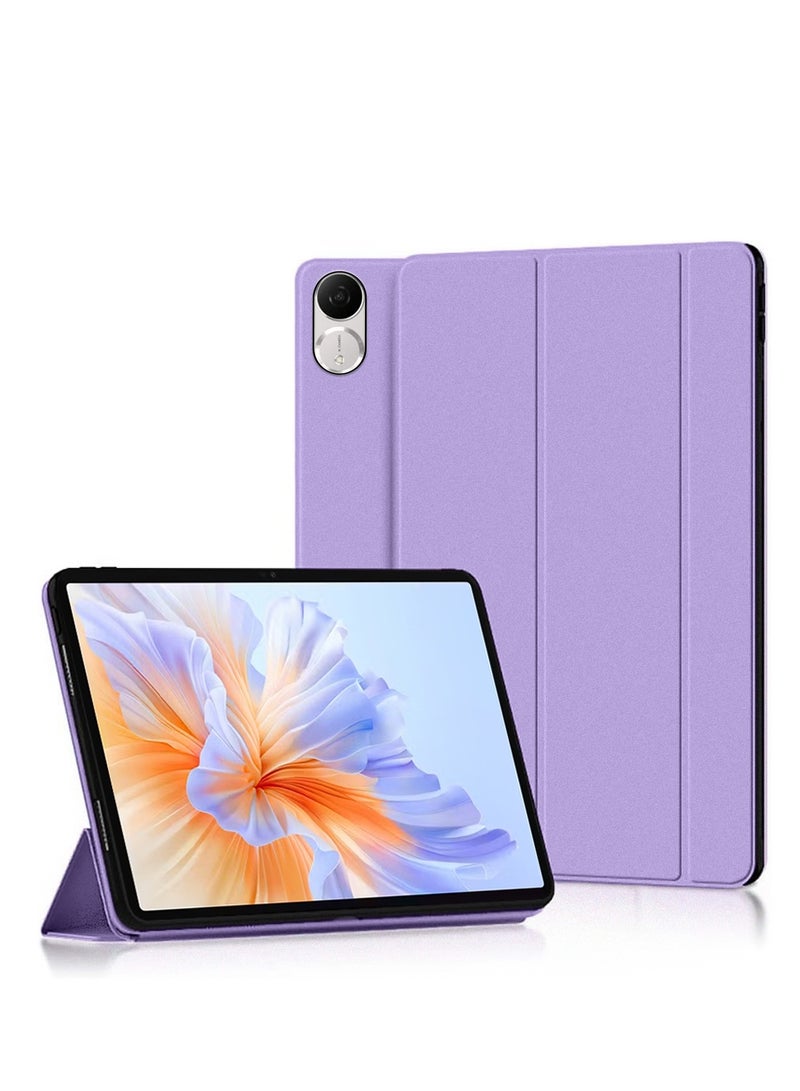 Wtech Honor Pad V9 11.5 2024 (11.5 inches) Smart Flip Auto Awake/Auto Sleep Leather Texture with Pen Holder Case Cover (TCFPSR) - Lavender - Image 1