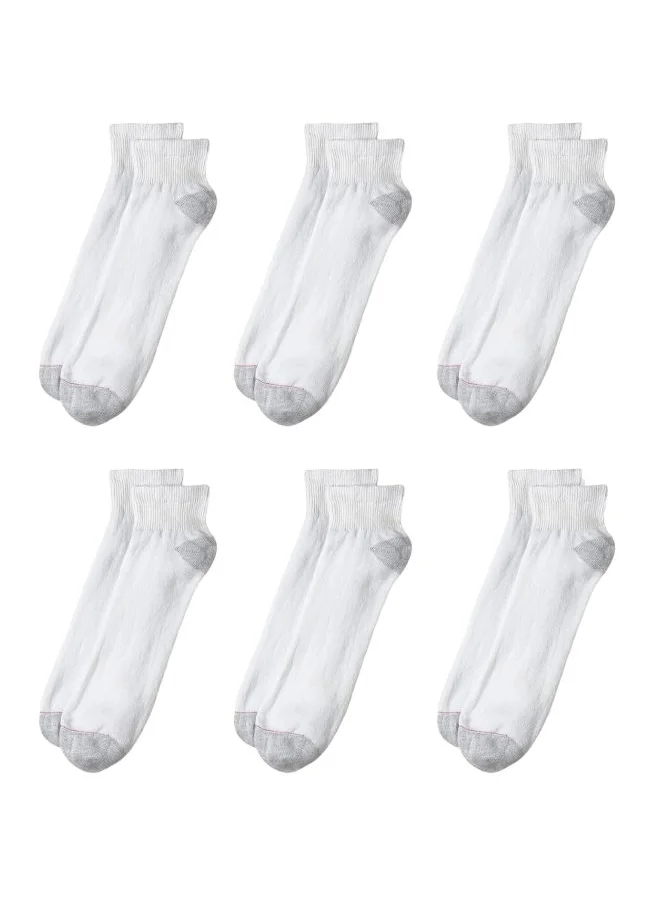 هينز Hanes Mens Big & Tall Cushion Ankle Socks 6 Pack
