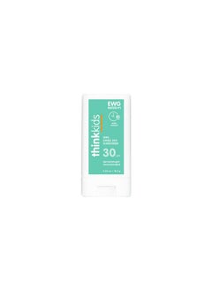 Think Hinksport Kids Spf 30 Mineral Sunscreen Stick Safe Natural Water Resistant Sun Cream For Children Vegan Broad Spectrum Sun Protection Reef Friendly Travel Stick 0.64Oz  - Image 1