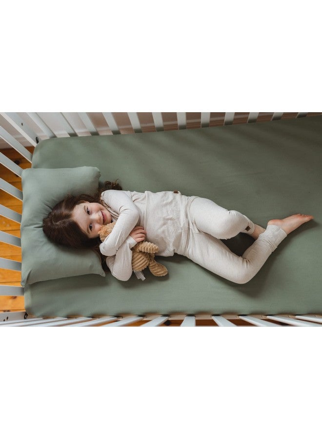Pobibaby - 2 Pack Premium Toddler Solid Pillowcase - Ultra Soft Jersey Knit - Crib Pillow, Kids Pillow, Travel Pillow Case Cover (Sage Green) - Image 2