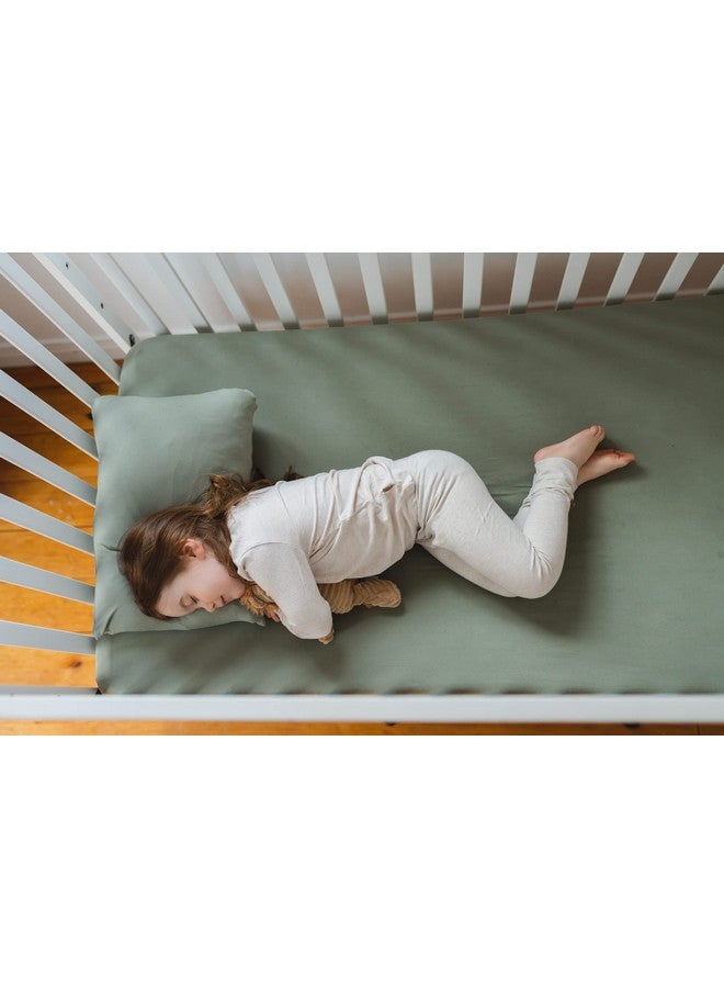 Pobibaby - 2 Pack Premium Toddler Solid Pillowcase - Ultra Soft Jersey Knit - Crib Pillow, Kids Pillow, Travel Pillow Case Cover (Sage Green) - Image 4
