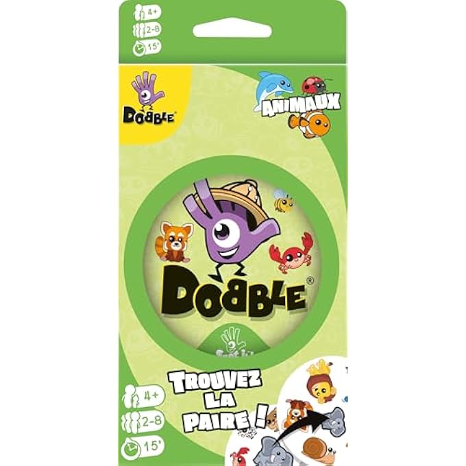 DOBBLE Zygomatic   Animals  2021 Edition  Board Game  Ages 6  2 to 8 Players  15 Minutes - Image 3