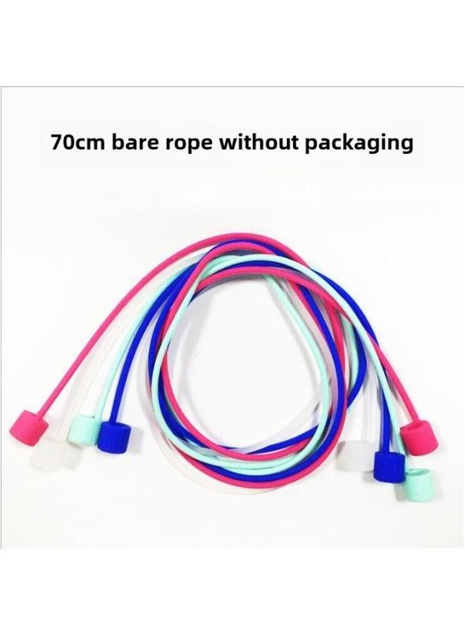 Anti-loss Silicone Magnetic Absorption Earphone Lanyard Wireless Bluetooth Headset Accessories Suitable For Airpods-Color:70cm Headphones Anti-lost Rope Bare-Model:Purple - Image 1
