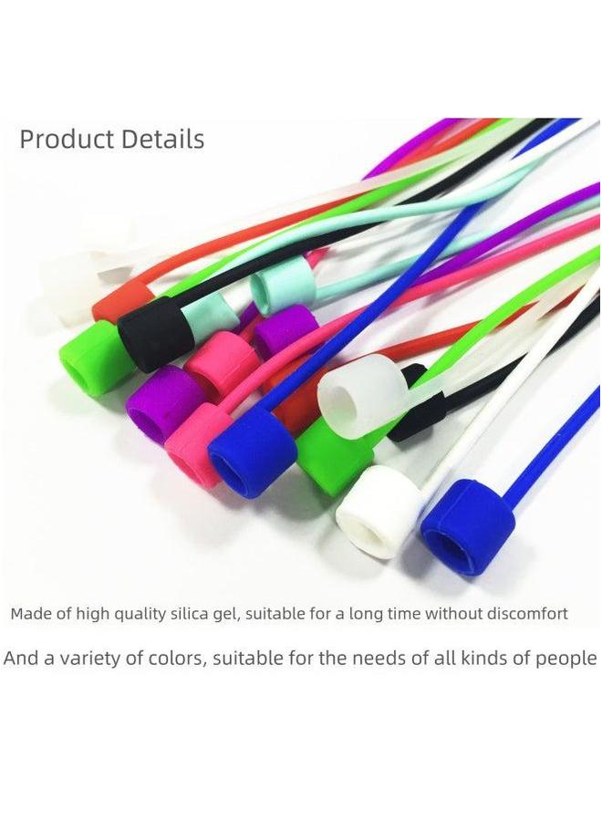 Anti-loss Silicone Magnetic Absorption Earphone Lanyard Wireless Bluetooth Headset Accessories Suitable For Airpods-Color:70cm Headphones Anti-lost Rope Bare-Model:Purple - Image 5