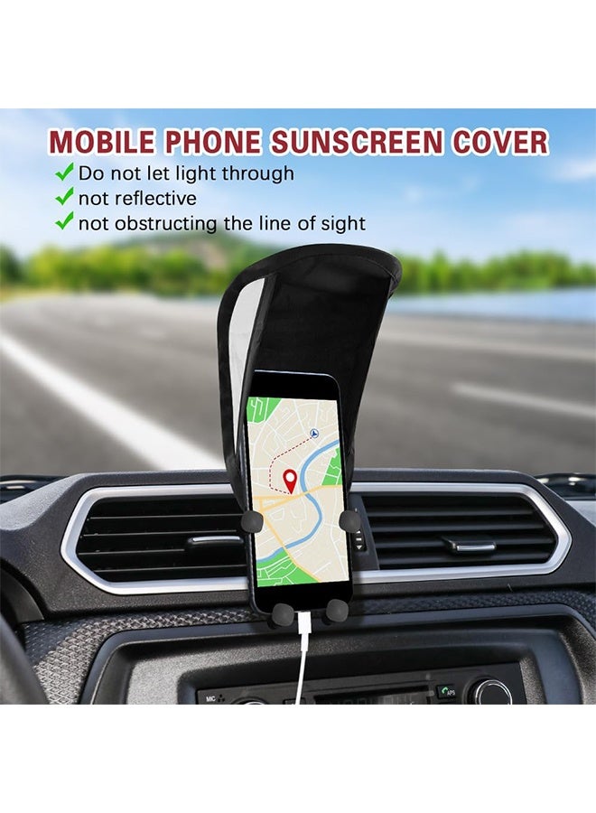 واي جيه السيارة الهاتف الذكي غطاء الشمس حامل الهاتف الذكي غطاء الشمس حجب ضوء الشمس حجب الشمس بشكل درامي يقلل الانعكاس يحسن الرؤية هاتف ذكي قابل للطي مظلة الشمس تمنع سخونة الهواتف الخلوية الزائدة - Image 3