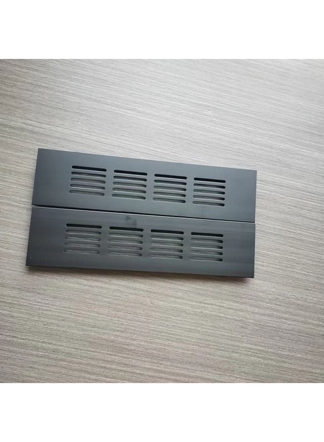 2pcs Black Aluminum Vent Covers for Cabinets Durable Airflow Grille for Shoe Storage Heat Dissipation - Image 1