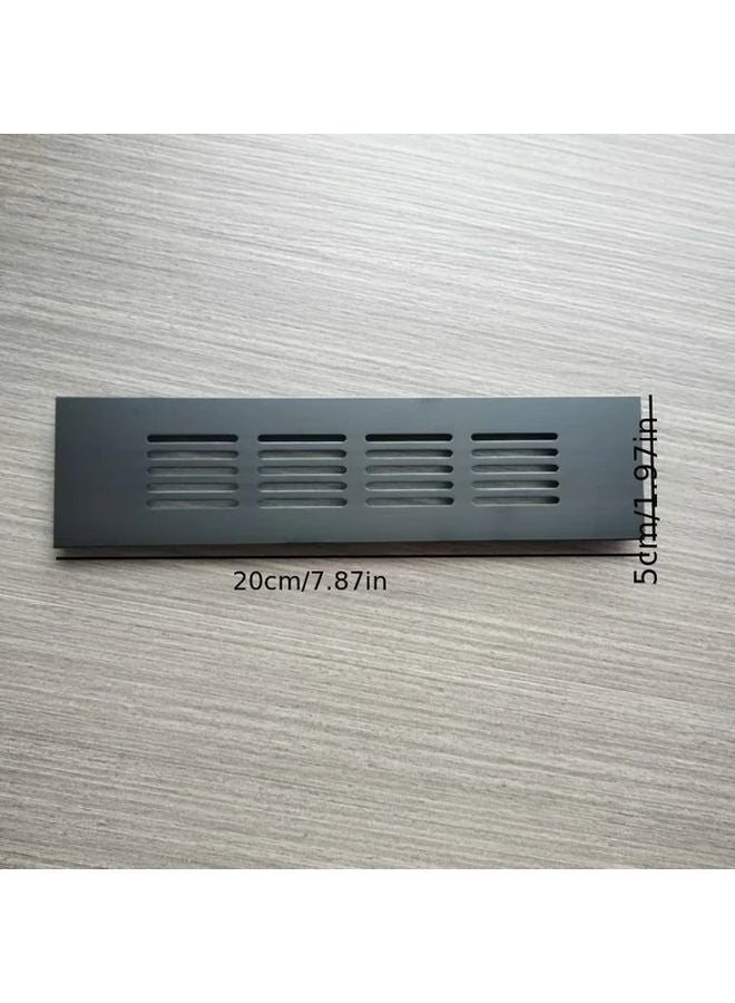 2pcs Black Aluminum Vent Covers for Cabinets Durable Airflow Grille for Shoe Storage Heat Dissipation - Image 4