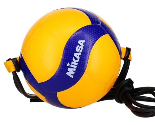 Mikasa V300WATTR Official Size tethered Training VolleyballBlueYellow - Image 3