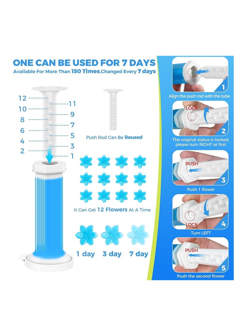 Fanski Toilet Gel Stamp, 6 Scent Toilet Freshener Set, Removes Limescale and Stains, Deodorant Cleaner, Suitable for Household Toilet and Bathroom Cleaning Products  - Image 2