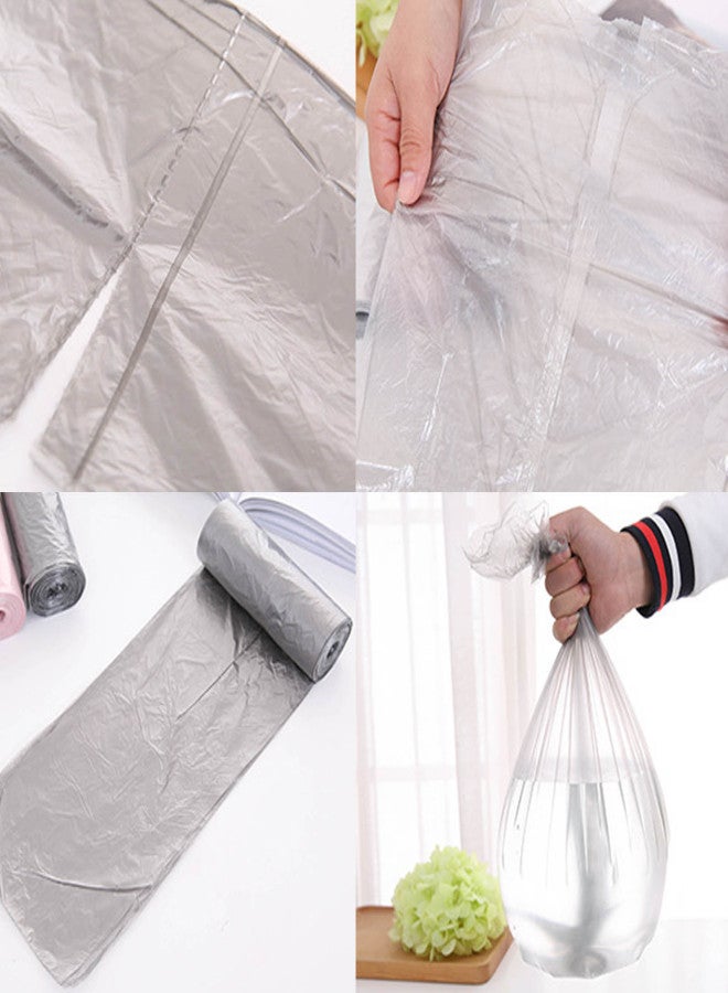 ست لفات من أكياس القمامة السميكة العادية، أكياس بلاستيكية منزلية جديدة ملونة للمطبخ والحمام، مقاس كبير 45*55 سم، ست لفات قابلة للكسر - Image 3