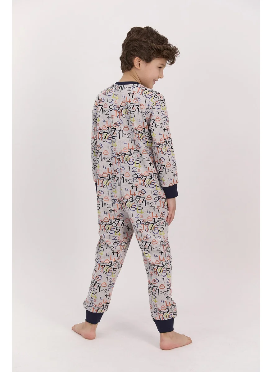 RolyPoly Dark Beige Melange Boy's Overalls