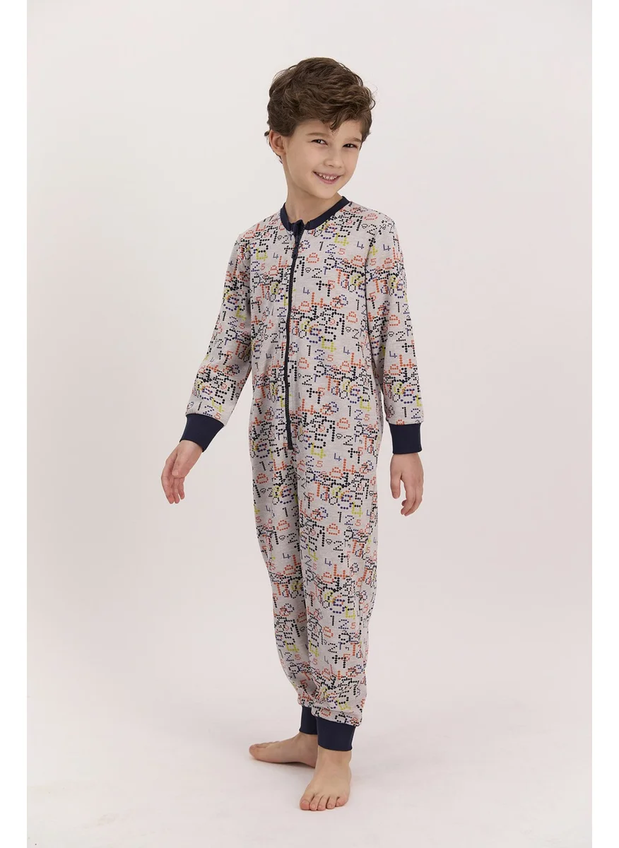 RolyPoly Dark Beige Melange Boy's Overalls