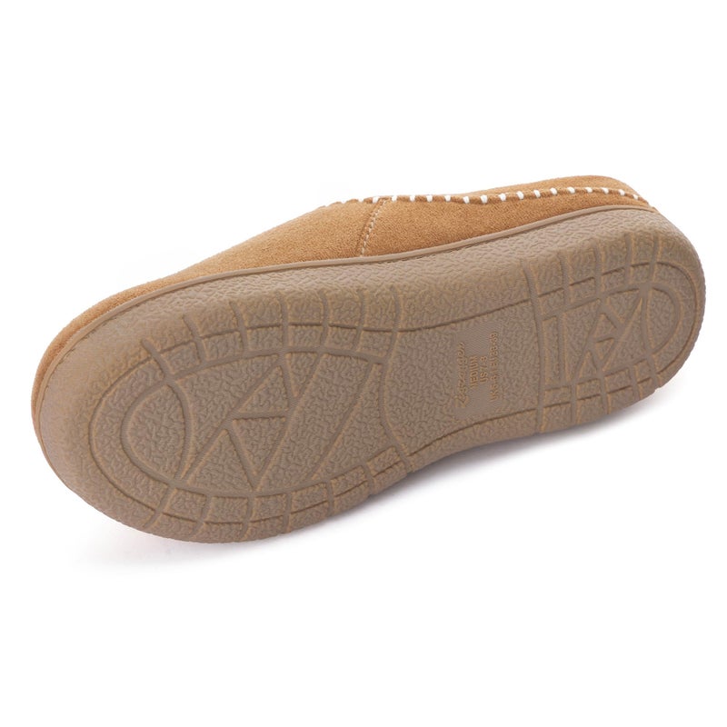 Zigzagger Women's Slip On Moccasin Slippers, Microsuede Indoor/Outdoor Comfy House Shoes with Memory Foam, Cozy Loafer Clog Slippers (Ecru, Size 10) - Image 5