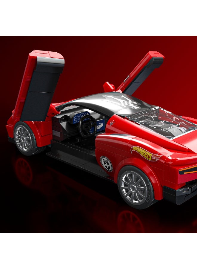 Mattel Brick shop Speed Series Building Set, Maserati MC20 with 250 Pieces, Realistic Details and Custom Decals, Adult Collectors and Kids Ages 10+ - Image 4