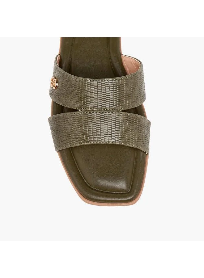 Celeste Women's Textured Slip-On Flat Sandals