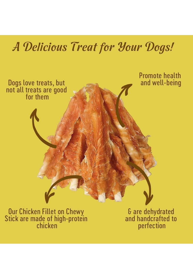 Dog Fest Chicken Fillet On A Chewy Stick Soft Handcrafted Treats For Adult Dogs 2X90g  - Image 2