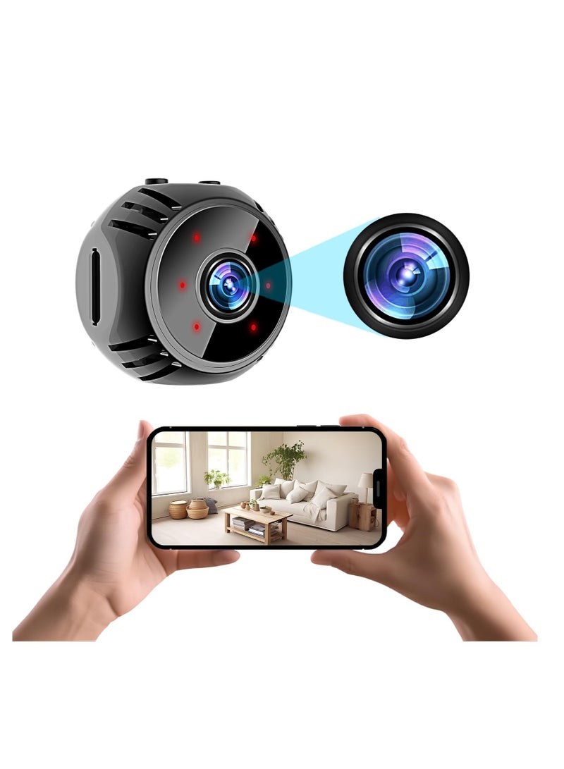 Excefore Mini WiFi Camera, Hidden Spy Camera, Wireless Surveillance Nanny Cam, Indoor Home Security Camera, 1080P Small Video Recorder, with Remote Live View Phone App Motion Detection Night Vision  - Image 1