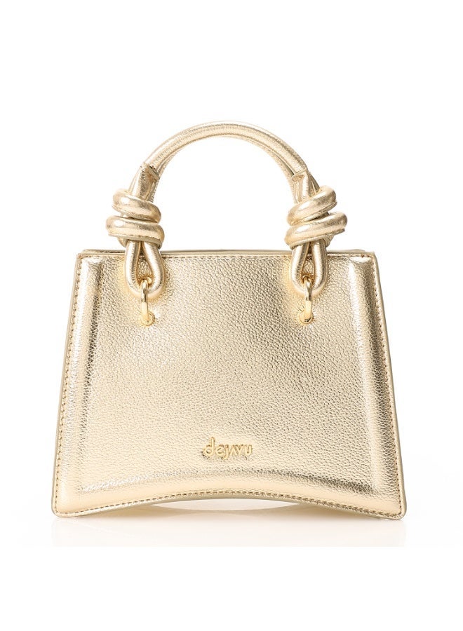 ديجافو حقيبة توت صغيرة وحقيبة كروس باللون الجولد - Image 1
