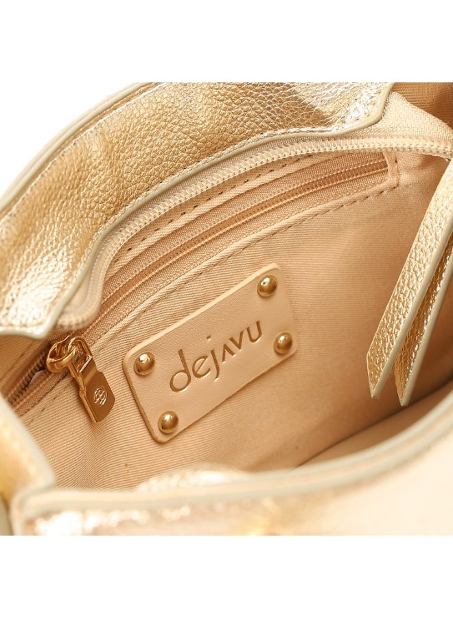 ديجافو حقيبة توت صغيرة وحقيبة كروس باللون الجولد - Image 3