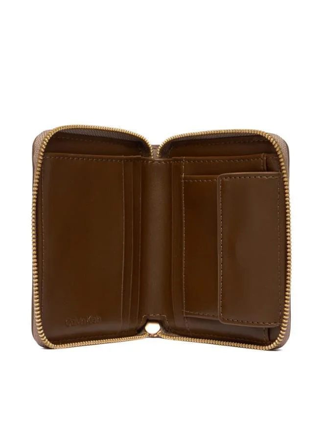 CALVIN KLEIN  Foil Logo Square Zip Wallet for Women | Best Price UAE