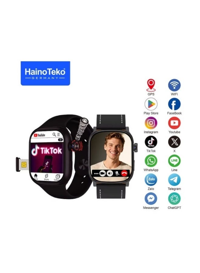 Haino Teko FG-5 Large 2.2 AMOLED Display Smart Watch with Two Bracelets Works with a Modern System That Supports All Applications - Image 1