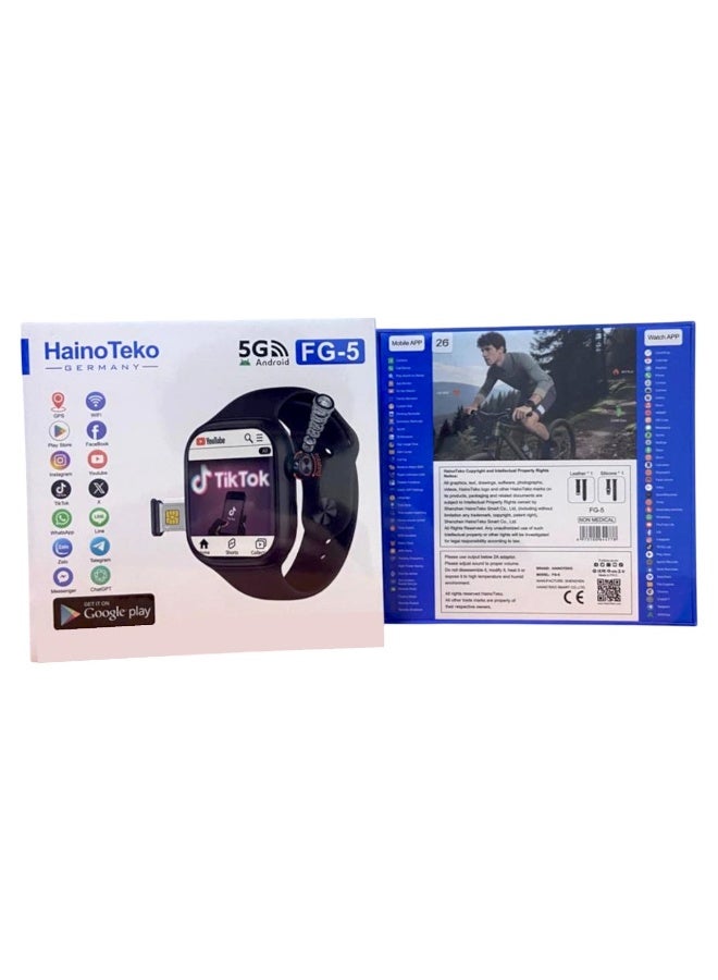 Haino Teko FG-5 Large 2.2 AMOLED Display Smart Watch with Two Bracelets Works with a Modern System That Supports All Applications - Image 2