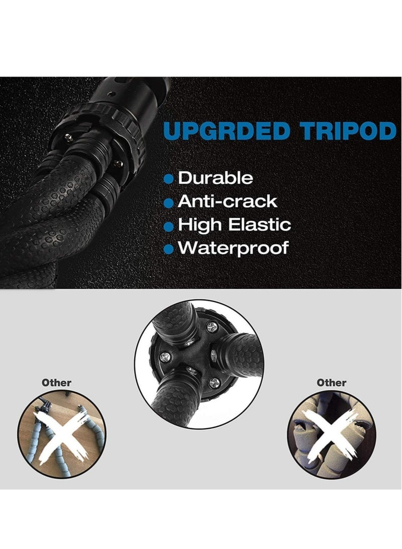 ELTRAZONE Phone Tripod, Flexible Cell Phone Tripod Adjustable Camera Stand Holder with Wireless Remote and Universal Clip 360° Rotating Mini Tripod Stand for iPhone, Samsung Android Phone, Sports Camera GoPro  - Image 2