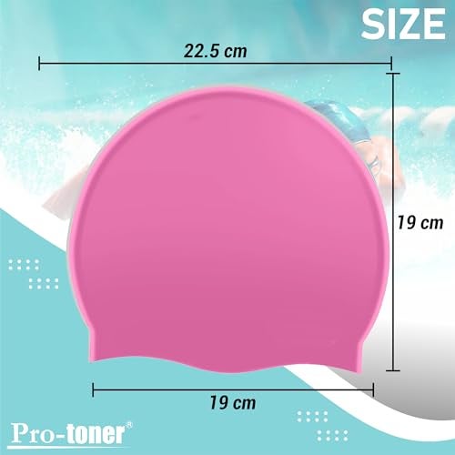 Protoner Silicone Swimming Cap, Unisex, Multi-Colour, One Size Fits All (Purple) - Image 2