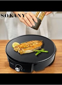 sokany SOKANY 1000W Electric Crepe Maker for Pancakes Eggs & Tortillas 12" Nonstick Grill Pan Includes Batter Spreader & Wooden Spatula Adjustable Temperature Control Easy Clean  - Image 1