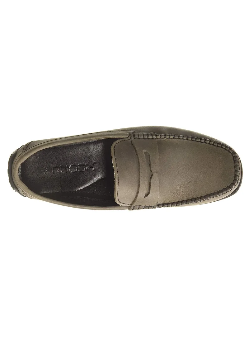 RUOSH Mens Loafer Moccasins Slip on Driving Comfort Leather Work Office Formal Occasion Party Casual Wear Italian Design Anti Skid Padded Insole Fashion Premium Shoes