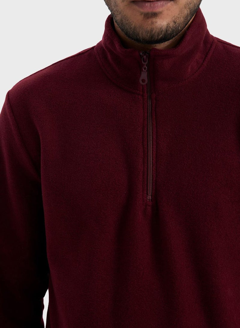 DeFacto Half Zippred Knitted Sweater - Image 3