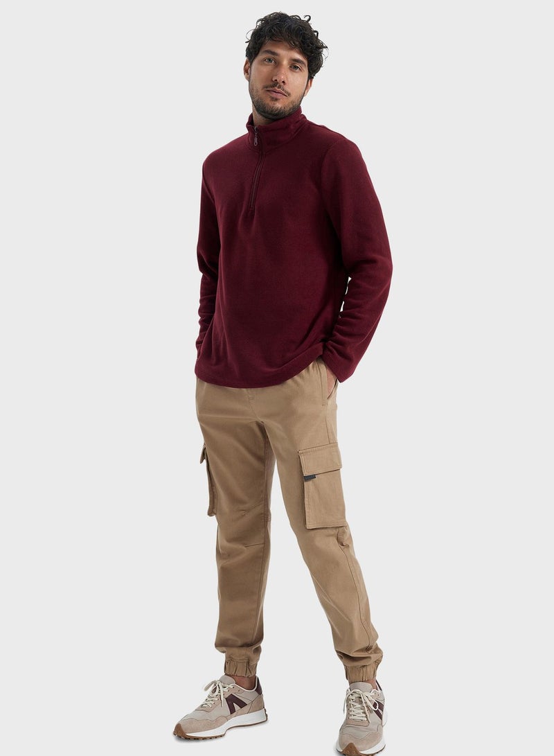 DeFacto Half Zippred Knitted Sweater - Image 4