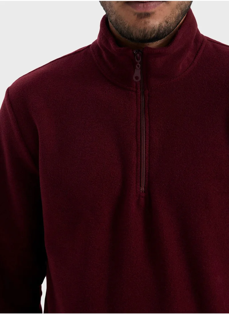 DeFacto Half Zippred Knitted Sweater