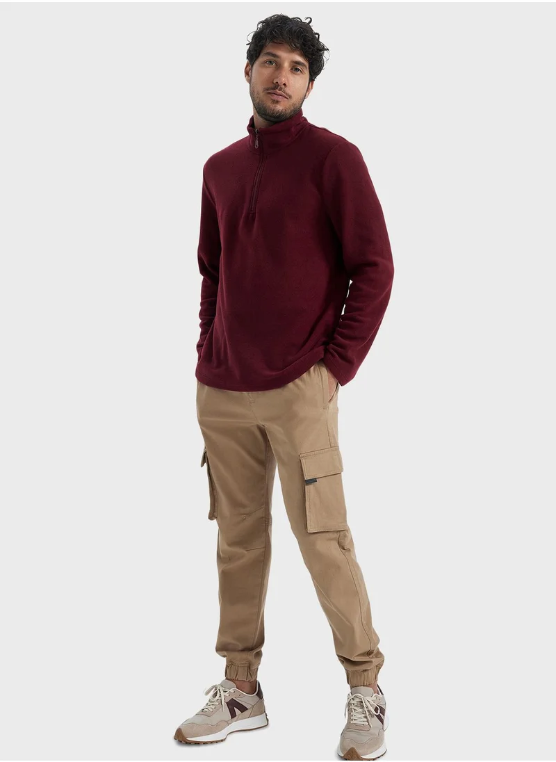 DeFacto Half Zippred Knitted Sweater