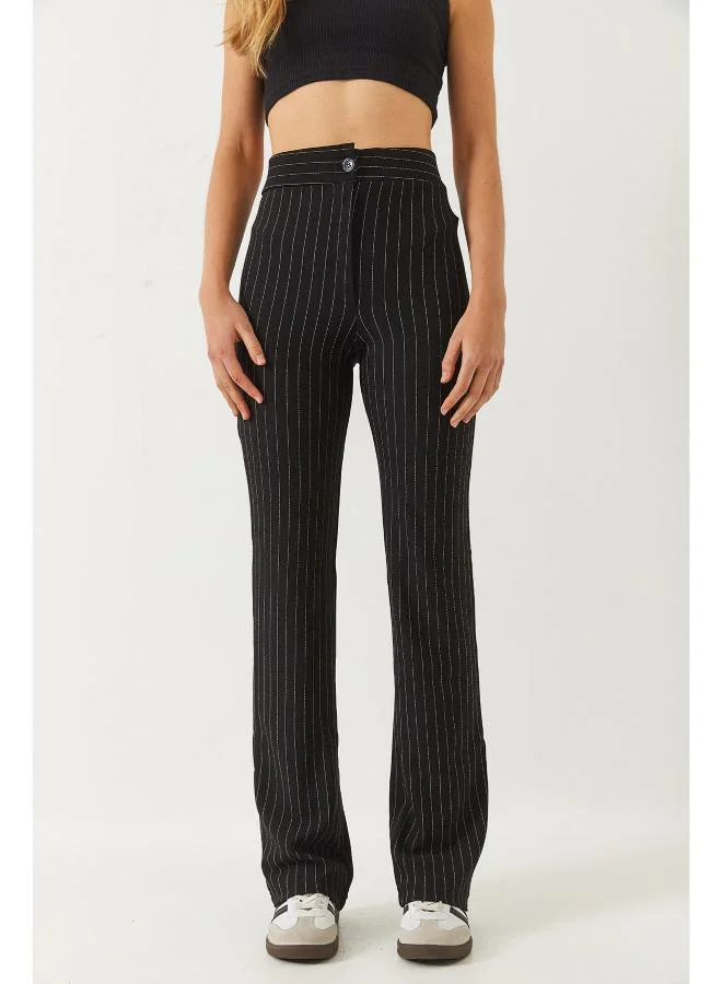 Ginger High Rise Pin Stripe Slim Fit Pants