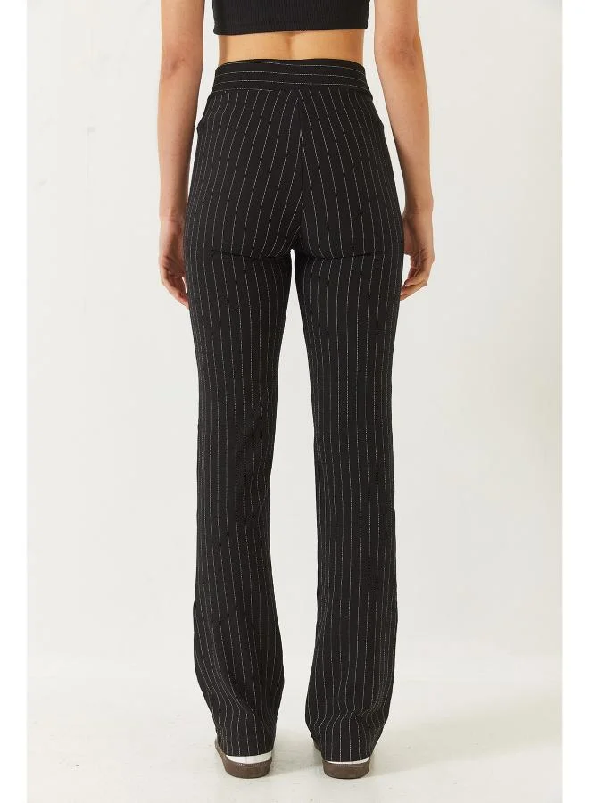 Ginger High Rise Pin Stripe Slim Fit Pants