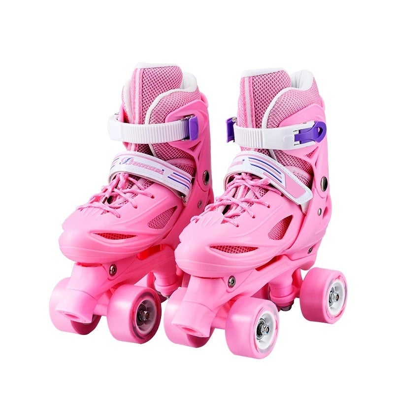 Baby'S Double Row Roller Skates Roller Skates Four Wheel Children'S Two Row Roller Pulley Girls' Boys' Protection - Image 5