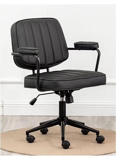watheer Swivel Office Chair - Black  - Image 2
