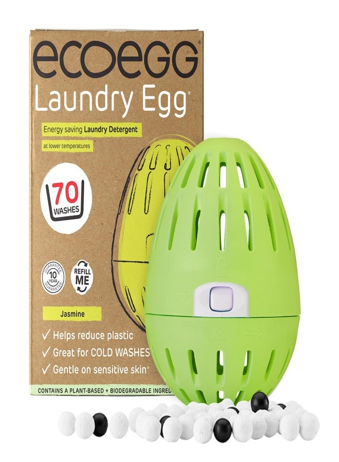 Ecoegg Laundry Egg | Detergent & Fabric Conditioner Replacement | Non bio, no enzymes, phosphates, bleach (Jasmine) - Image 1