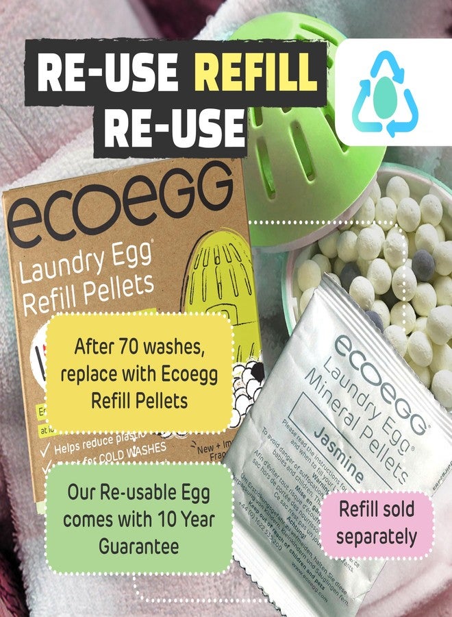 Ecoegg Laundry Egg | Detergent & Fabric Conditioner Replacement | Non bio, no enzymes, phosphates, bleach (Jasmine) - Image 3